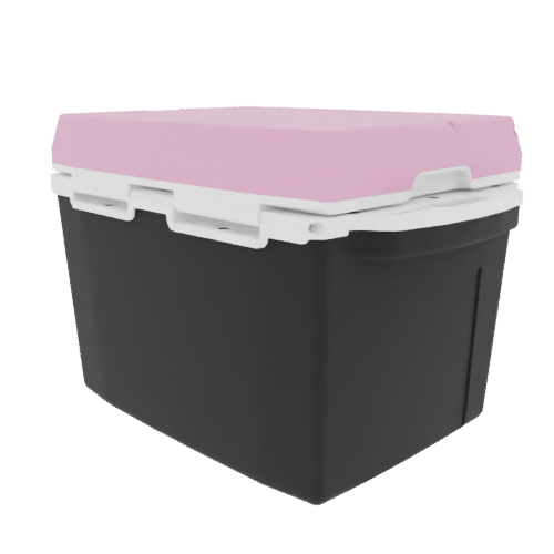 Taiga 27 Quart Black Cooler with Pink Lid – Hard Sided Camping Ice Chest Made in the USA