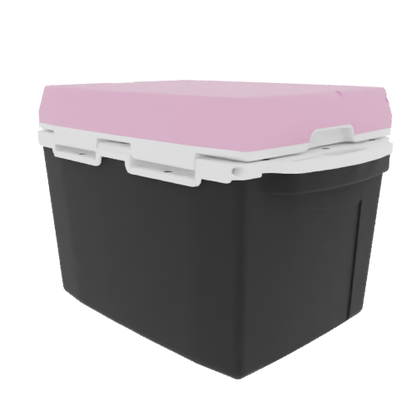 Taiga 27 Quart Black Cooler with Pink Lid – Hard Sided Camping Ice Chest Made in the USA
