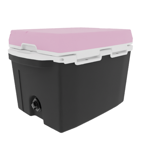 Taiga 27 Quart Black Cooler with Pink Lid – Hard Sided Camping Ice Chest Made in the USA
