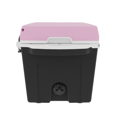 Taiga 27 Quart Black Cooler with Pink Lid – Hard Sided Camping Ice Chest Made in the USA