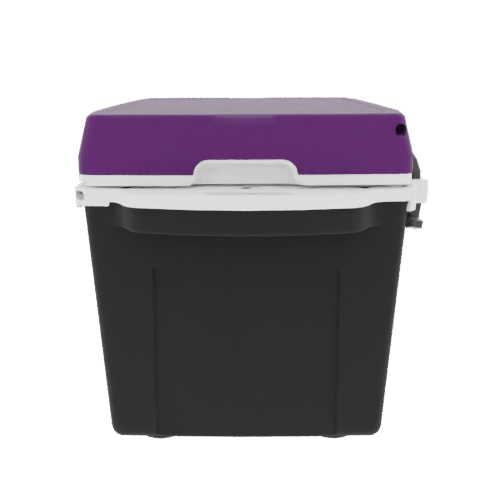 Taiga 27 Quart Black Cooler with Purple Lid – Rugged Camping Ice Chest Made in the USA