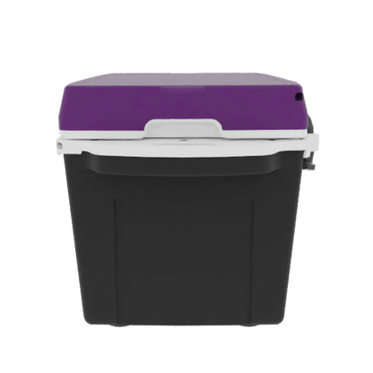 Taiga 27 Quart Black Cooler with Purple Lid – Rugged Camping Ice Chest Made in the USA