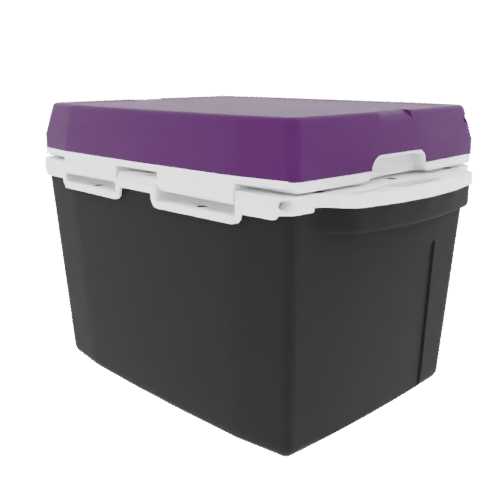 Taiga 27 Quart Black Cooler with Purple Lid – Rugged Camping Ice Chest Made in the USA
