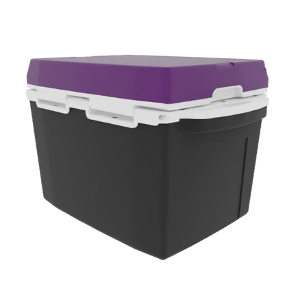 Taiga 27 Quart Black Cooler with Purple Lid – Rugged Camping Ice Chest Made in the USA