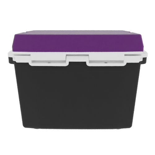 Taiga 27 Quart Black Cooler with Purple Lid – Rugged Camping Ice Chest Made in the USA