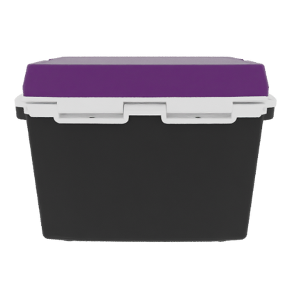 Taiga 27 Quart Black Cooler with Purple Lid – Rugged Camping Ice Chest Made in the USA