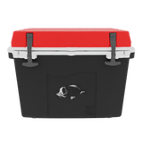 Taiga 27 Quart Black Cooler with Red Lid – Rugged Outdoor Adventure Cooler Built for the Wild