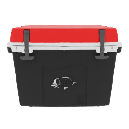 Taiga 27 Quart Black Cooler with Red Lid – Rugged Outdoor Adventure Cooler Built for the Wild