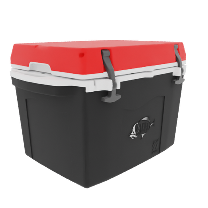 Taiga 27 Quart Black Cooler with Red Lid – Rugged Outdoor Adventure Cooler Built for the Wild