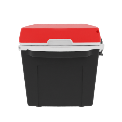Taiga 27 Quart Black Cooler with Red Lid – Rugged Outdoor Adventure Cooler Built for the Wild