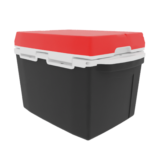 Taiga 27 Quart Black Cooler with Red Lid – Rugged Outdoor Adventure Cooler Built for the Wild