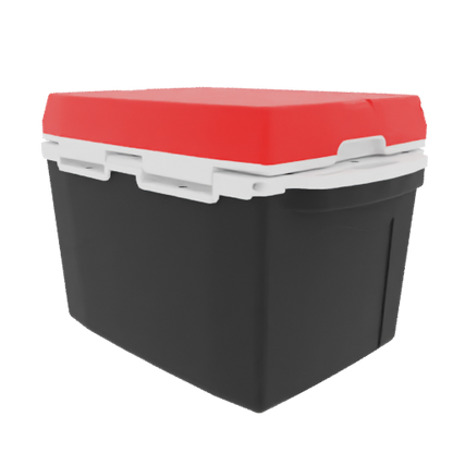 Taiga 27 Quart Black Cooler with Red Lid – Rugged Outdoor Adventure Cooler Built for the Wild