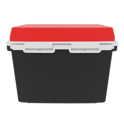 Taiga 27 Quart Black Cooler with Red Lid – Rugged Outdoor Adventure Cooler Built for the Wild