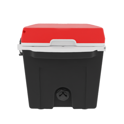 Taiga 27 Quart Black Cooler with Red Lid – Rugged Outdoor Adventure Cooler Built for the Wild