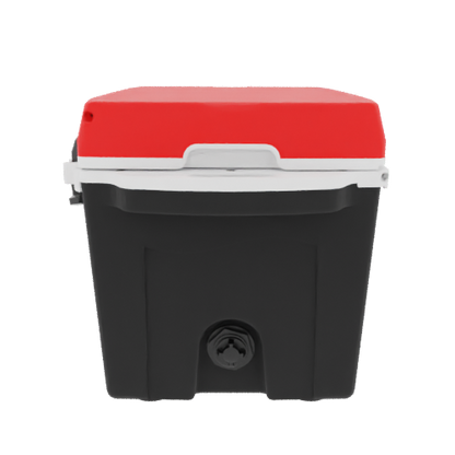 Taiga 27 Quart Black Cooler with Red Lid – Rugged Outdoor Adventure Cooler Built for the Wild