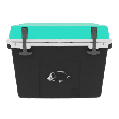 Taiga 27 Quart Black Cooler with Seafoam Lid – Stylish Patio Ice Chest Built for Outdoor Living