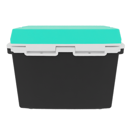 Taiga 27 Quart Black Cooler with Seafoam Lid – Stylish Patio Ice Chest Built for Outdoor Living