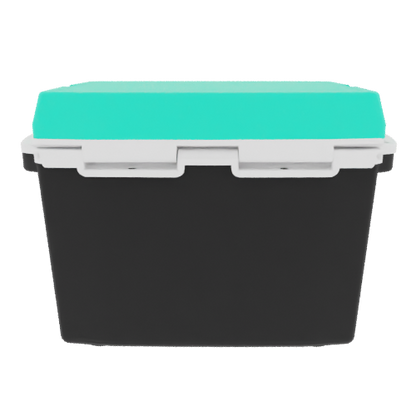 Taiga 27 Quart Black Cooler with Seafoam Lid – Stylish Patio Ice Chest Built for Outdoor Living