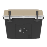 Taiga 27 Quart Black Cooler with Tan Lid – Rugged Boating & Marine Ice Chest Made in the USA