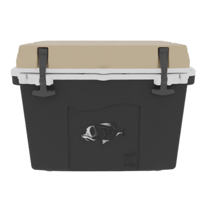 Taiga 27 Quart Black Cooler with Tan Lid – Rugged Boating & Marine Ice Chest Made in the USA