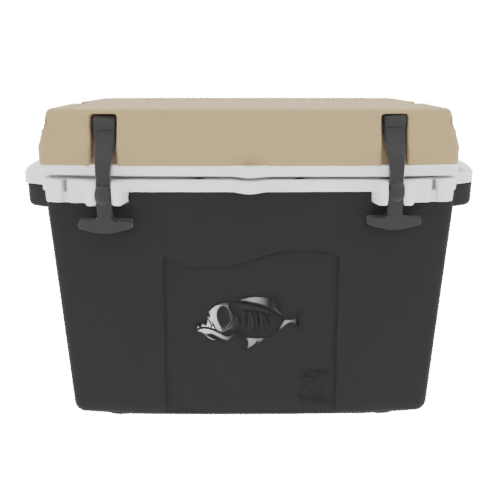 Taiga 27 Quart Black Cooler with Tan Lid – Rugged Boating & Marine Ice Chest Made in the USA