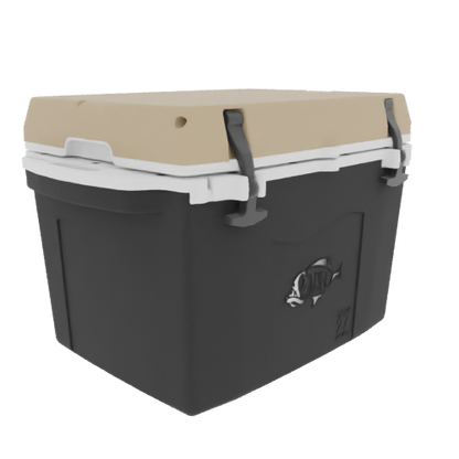 Taiga 27 Quart Black Cooler with Tan Lid – Rugged Boating & Marine Ice Chest Made in the USA