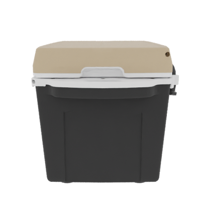 Taiga 27 Quart Black Cooler with Tan Lid – Rugged Boating & Marine Ice Chest Made in the USA