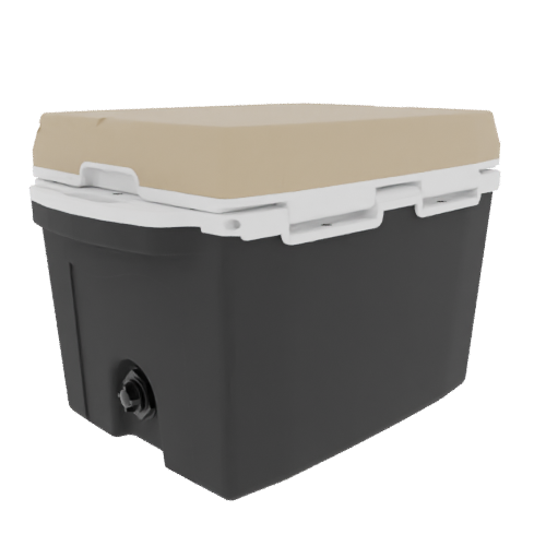 Taiga 27 Quart Black Cooler with Tan Lid – Rugged Boating & Marine Ice Chest Made in the USA