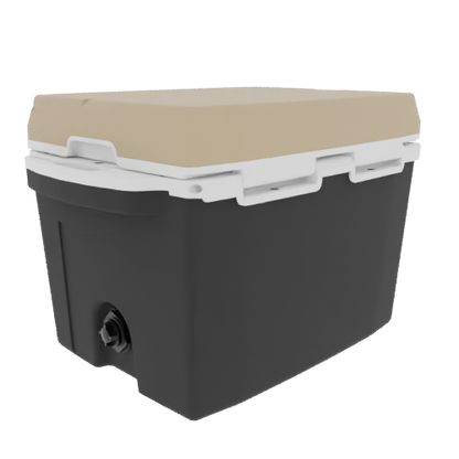 Taiga 27 Quart Black Cooler with Tan Lid – Rugged Boating & Marine Ice Chest Made in the USA