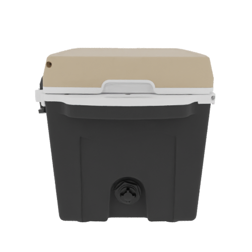 Taiga 27 Quart Black Cooler with Tan Lid – Rugged Boating & Marine Ice Chest Made in the USA
