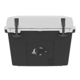 Taiga 27 Quart Black Cooler with White Lid – Marine-Ready Boating Ice Chest Built in the USA