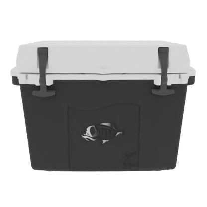Taiga 27 Quart Black Cooler with White Lid – Marine-Ready Boating Ice Chest Built in the USA