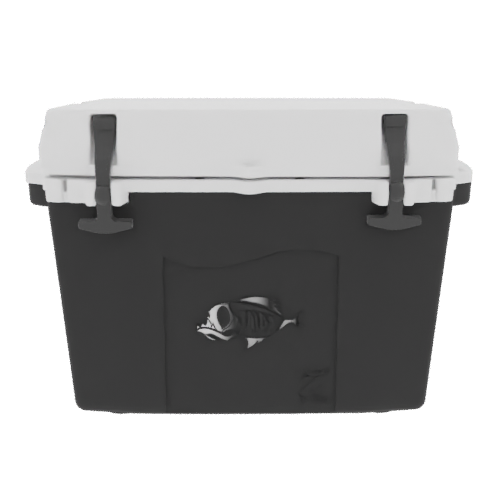Taiga 27 Quart Black Cooler with White Lid – Marine-Ready Boating Ice Chest Built in the USA