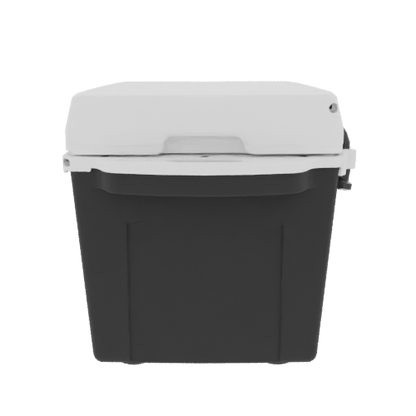 Taiga 27 Quart Black Cooler with White Lid – Marine-Ready Boating Ice Chest Built in the USA