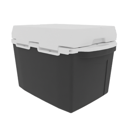 Taiga 27 Quart Black Cooler with White Lid – Marine-Ready Boating Ice Chest Built in the USA