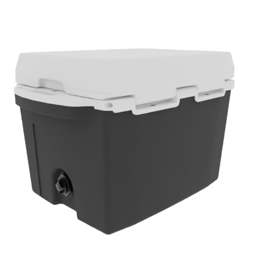 Taiga 27 Quart Black Cooler with White Lid – Marine-Ready Boating Ice Chest Built in the USA