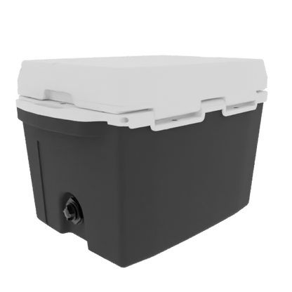 Taiga 27 Quart Black Cooler with White Lid – Marine-Ready Boating Ice Chest Built in the USA