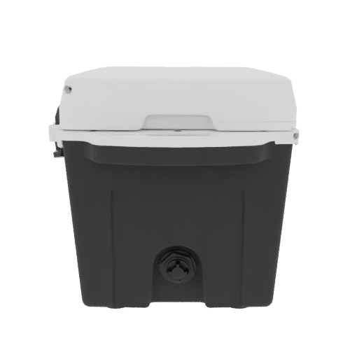 Taiga 27 Quart Black Cooler with White Lid – Marine-Ready Boating Ice Chest Built in the USA