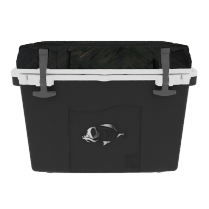 Taiga 27 Quart Black Cooler with Camouflage Lid – Rugged Marine Ice Chest for Boats & Offshore