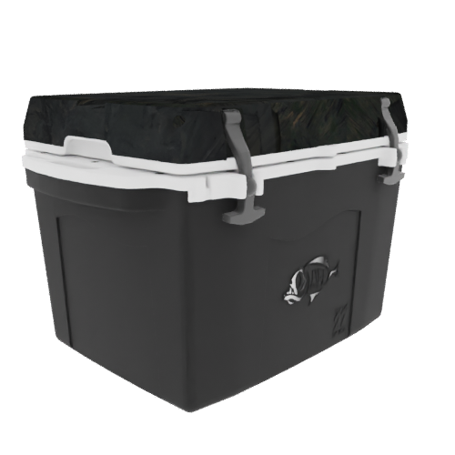 Taiga 27 Quart Black Cooler with Camouflage Lid – Rugged Marine Ice Chest for Boats & Offshore