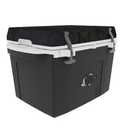 Taiga 27 Quart Black Cooler with Camouflage Lid – Rugged Marine Ice Chest for Boats & Offshore