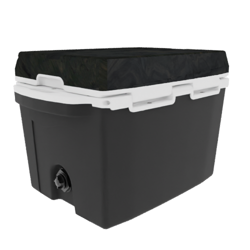 Taiga 27 Quart Black Cooler with Camouflage Lid – Rugged Marine Ice Chest for Boats & Offshore
