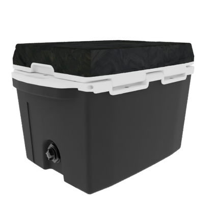 Taiga 27 Quart Black Cooler with Camouflage Lid – Rugged Marine Ice Chest for Boats & Offshore