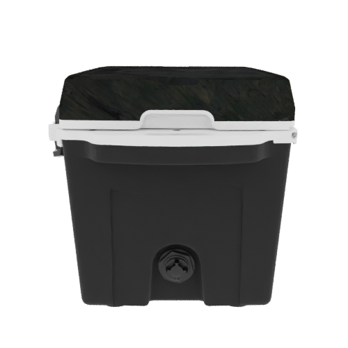 Taiga 27 Quart Black Cooler with Camouflage Lid – Rugged Marine Ice Chest for Boats & Offshore