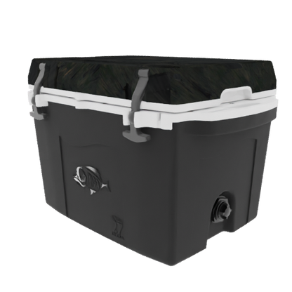 Taiga 27 Quart Black Cooler with Camouflage Lid – Rugged Marine Ice Chest for Boats & Offshore