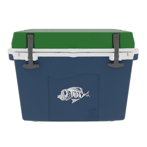 Taiga 27 Quart Blue Cooler with Green Lid – Boat Ice Chest Made in USA