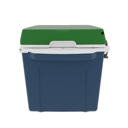 Taiga 27 Quart Blue Cooler with Green Lid – Boat Ice Chest Made in USA