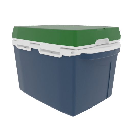 Taiga 27 Quart Blue Cooler with Green Lid – Boat Ice Chest Made in USA