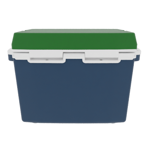 Taiga 27 Quart Blue Cooler with Green Lid – Boat Ice Chest Made in USA