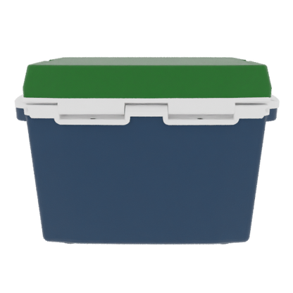 Taiga 27 Quart Blue Cooler with Green Lid – Boat Ice Chest Made in USA